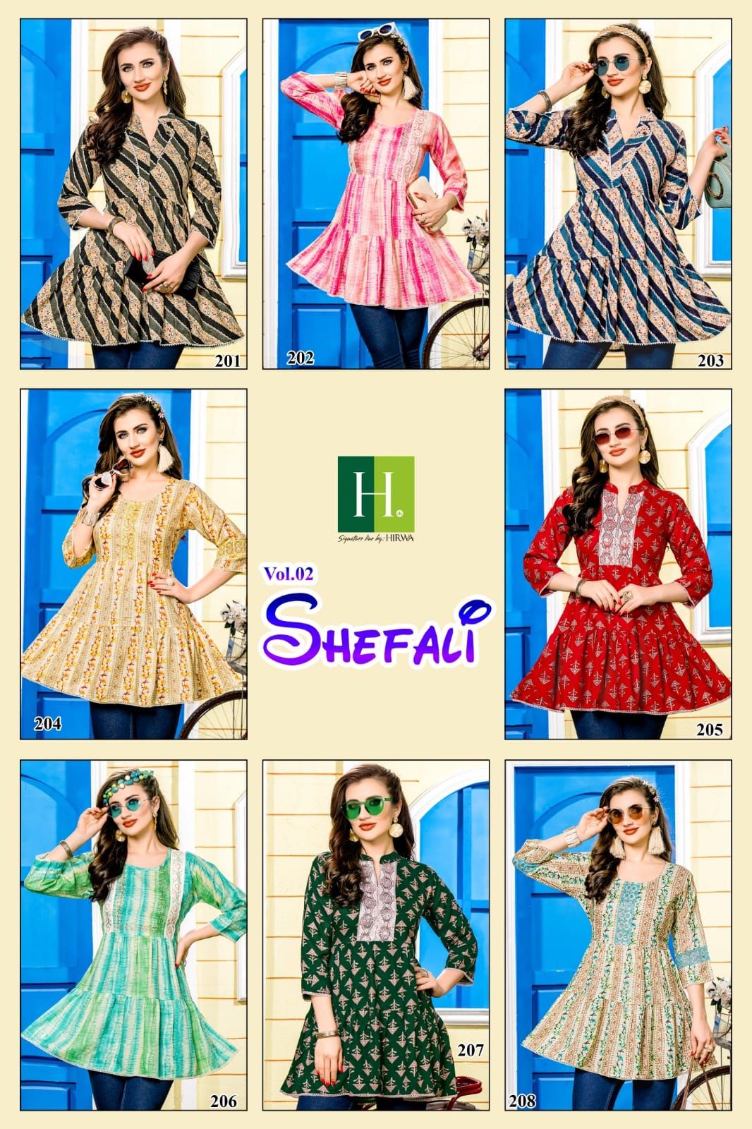 Shefali Vol 2 By Hirwa Short Ladies Top Catalog